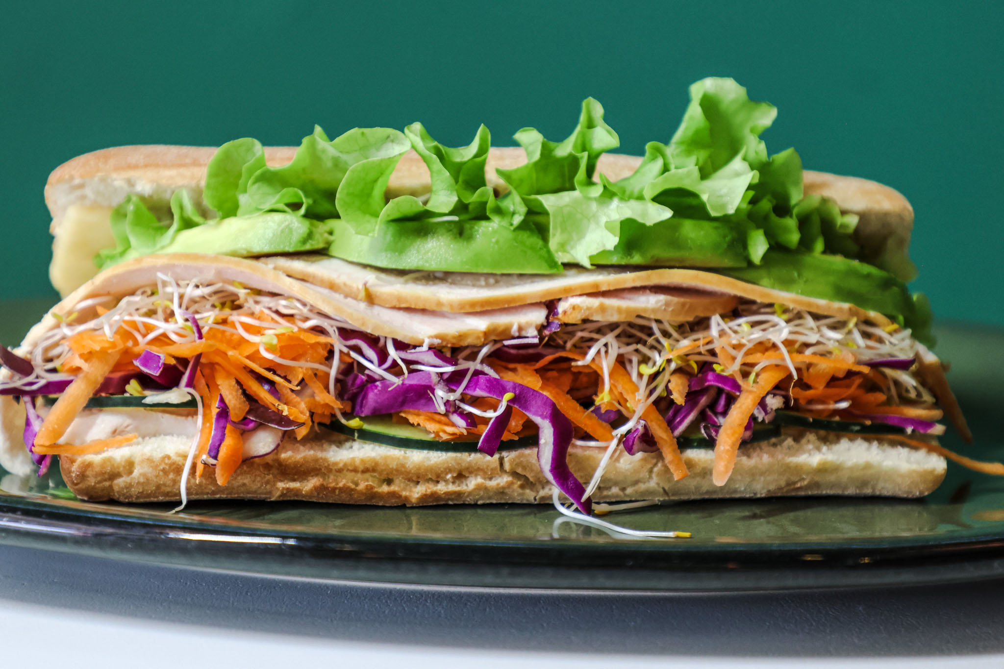 Delicioso panino fresco